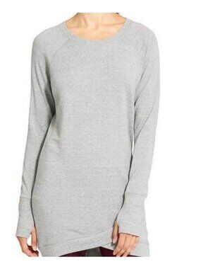 Athleta | Criss Cross Long Sleeve Dress Marl Light Grey Heather